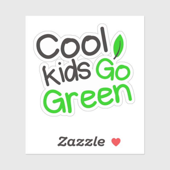 Sticker devenez écolo pour enfants cool (Feuille)