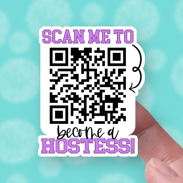Sticker Devenez une hôtesse Purple QR Code Petite entrepri (Créateur téléchargé)