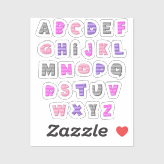 Sticker Devenir un peu fou pour cet alphabet adorable