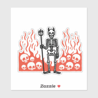 Sticker Devil Skeleton