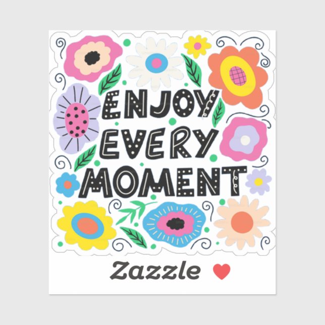 Sticker Devis positif et motivationnel (Feuille)