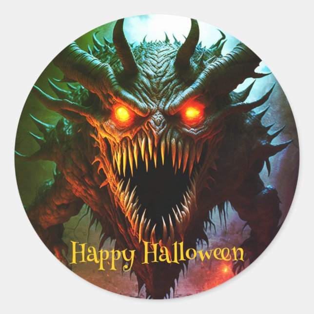 Sticker d'Halloween géant Monster (Devant)