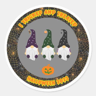 Sticker d'Halloween traité et traité