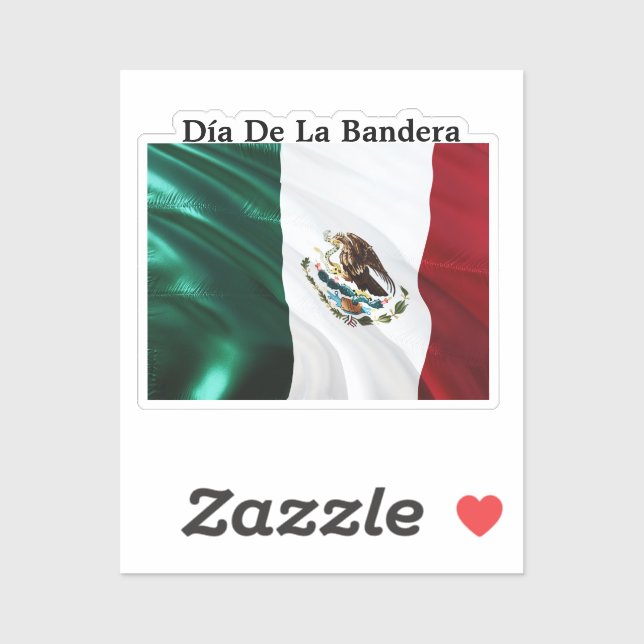Sticker Día de la Bandera (Jour du Drapeau Mexicain) (Feuille)