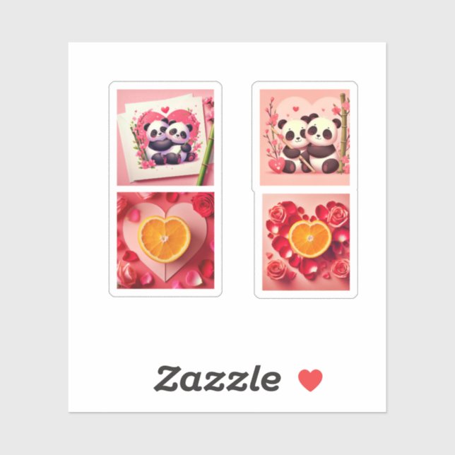 Sticker Dia del amor y la amistad (Feuille)