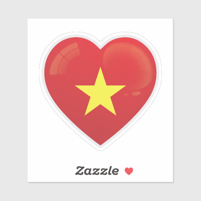 Sticker d'icône de drapeau du Vietnam (Feuille)