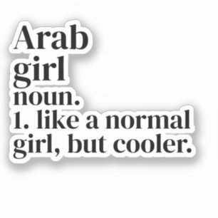 Sticker Dictionnaire de filles arabes Définition Drôle Ara