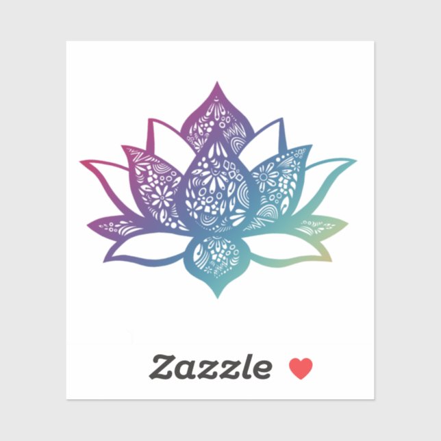 Sticker Die-Cut Coloré Lotus Flower (Feuille)