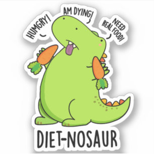Sticker Diet-nosaur Dinosaure Drôle Puns
