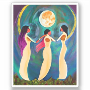 Sticker Dieu bénisse tout sous la lune