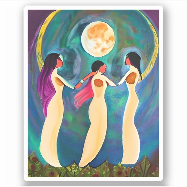 Sticker Dieu bénisse tout sous la lune (Devant)