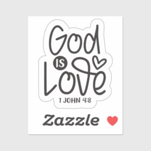 Sticker Dieu est amour Pâques Jésus Inspiration chrétienne
