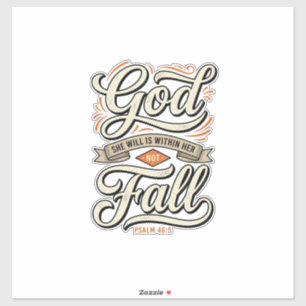Sticker Dieu Est En Elle Elle Ne Tombera Pas Vintage Shirt