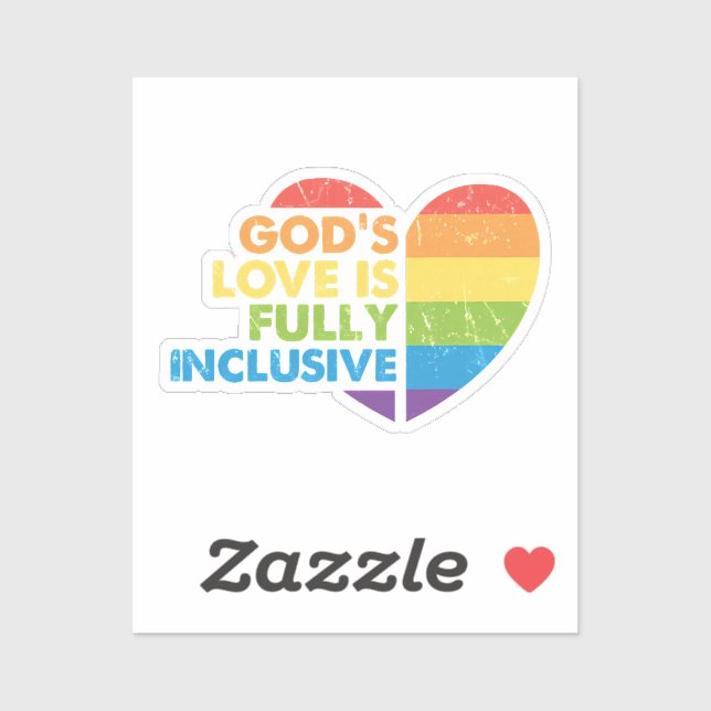 Sticker Dieu Gay Chrétien Lgbt (Feuille)
