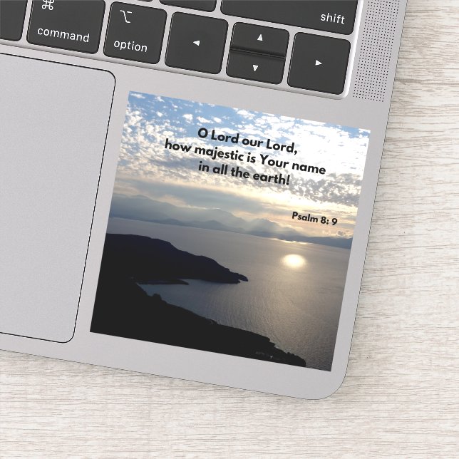 Sticker Dieu Majestic Terre Et Nom, Psaume 8:9 (Détail)