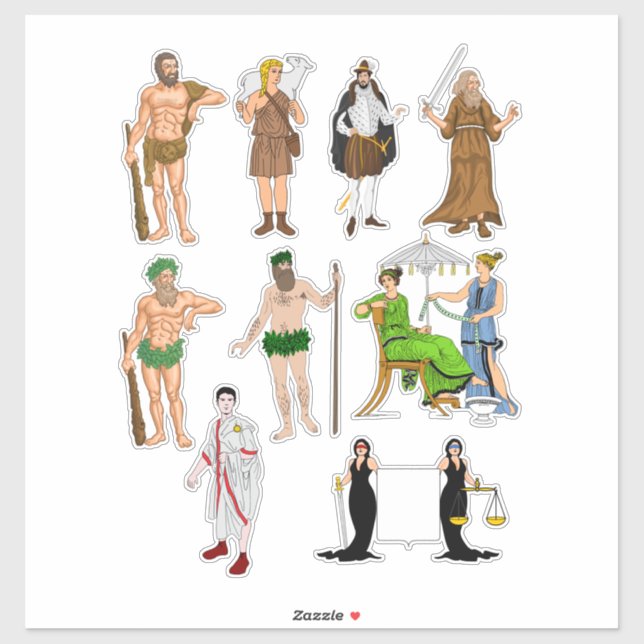 Sticker Dieux Déesse Imaginaire conte de fées Personnes Ca (Feuille)