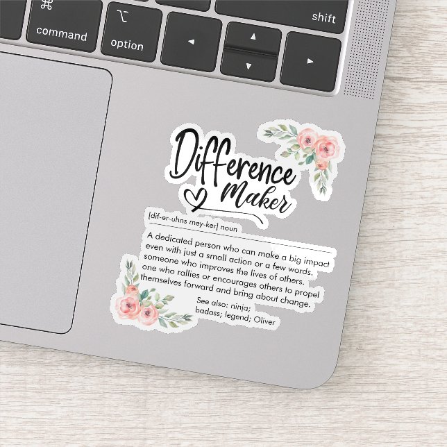 Sticker Difference Maker Definition Appreciation for her (Détail)