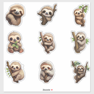 Sticker Différent Style Mignonne Sloth Custom-Cut Vinyl