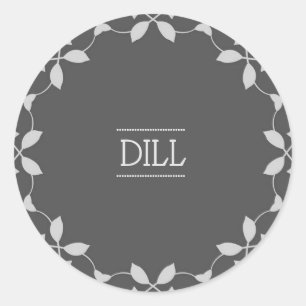 Sticker Dill Spice Jar Étiquettes