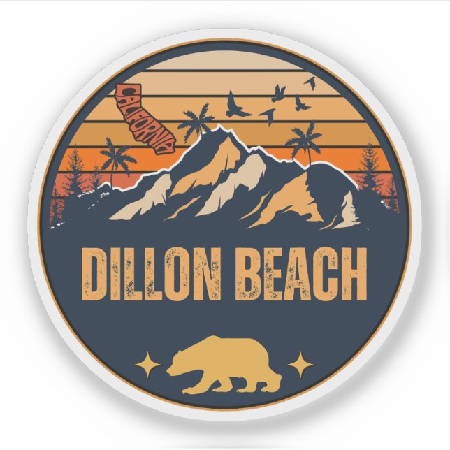 Sticker Dillon Beach, Californie (Devant)