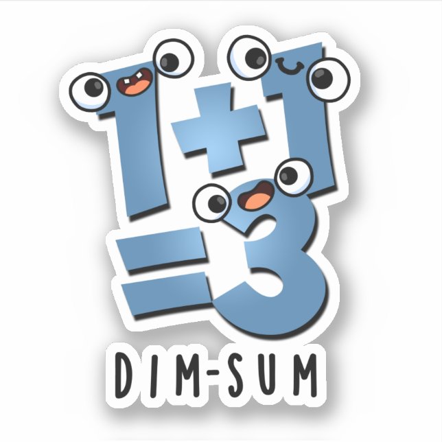 Sticker Dim Sum Funny Mathématiques jeu alimentaire (Devant)