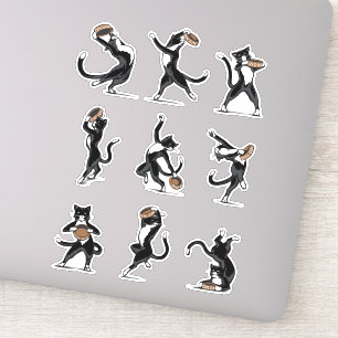 Sticker Dîner Danse - Tuxedo Cat