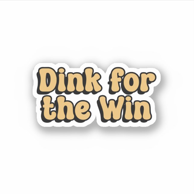 Sticker Dink pour Win Pickleball Yellow Retro (Devant)