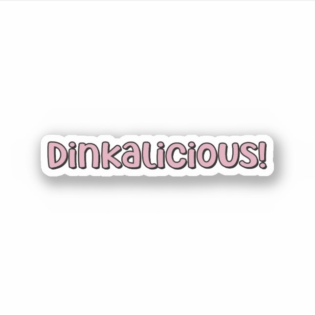 Sticker Dinkalicious ! Pickleball rose (Devant)