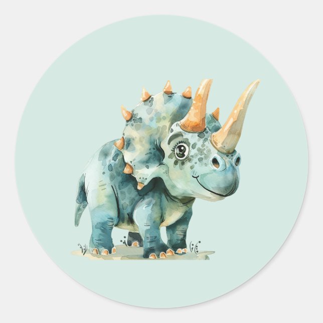Sticker Dinosaur pour fête d'anniversaire (Devant)