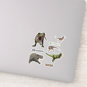 Sticker Dinosaur Tyrannosaurs T-rex Nom monogramme