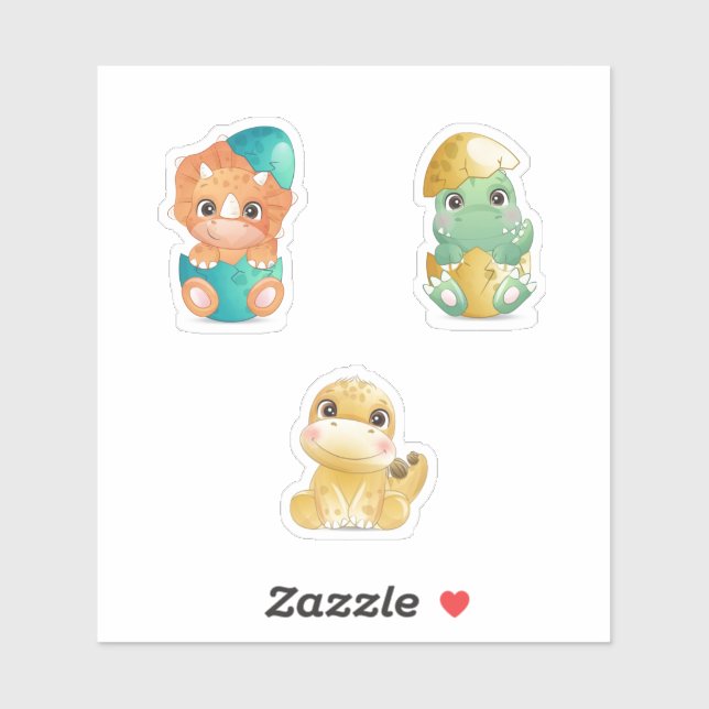 Sticker Dinosaure (Feuille)