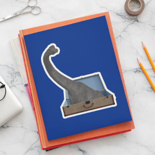 Sticker Dinosaure Brachiosaurus dans une valise