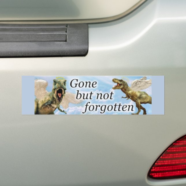 Sticker Dinosaure Bumper Est Parti Mais Pas Oublié (En voiture)