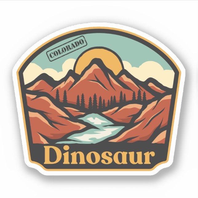 Sticker Dinosaure, Colorado (Devant)