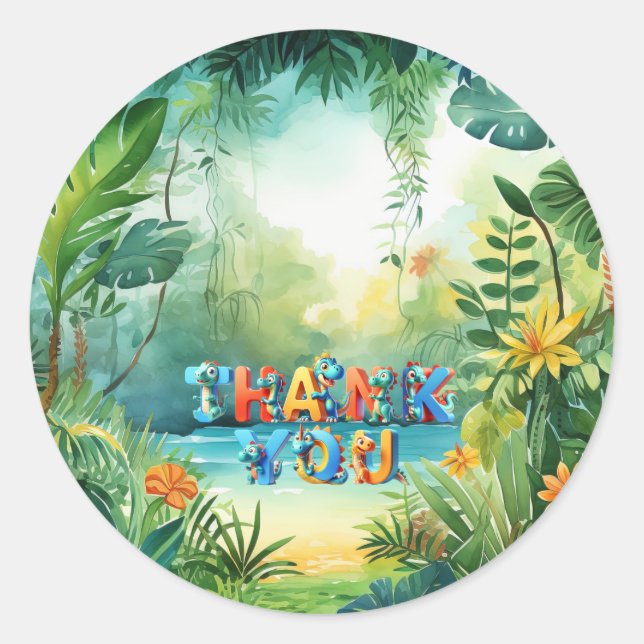 Sticker Dinosaure Cute (Devant)