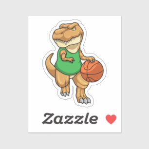 Sticker Dinosaure dans Sports avec basket-ball