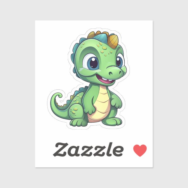 Sticker Dinosaure de dessin (Feuille)