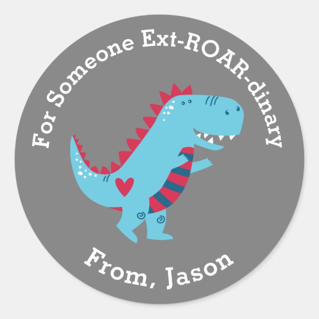 Sticker Dinosaure Jour pour les enfants adorables (Devant)