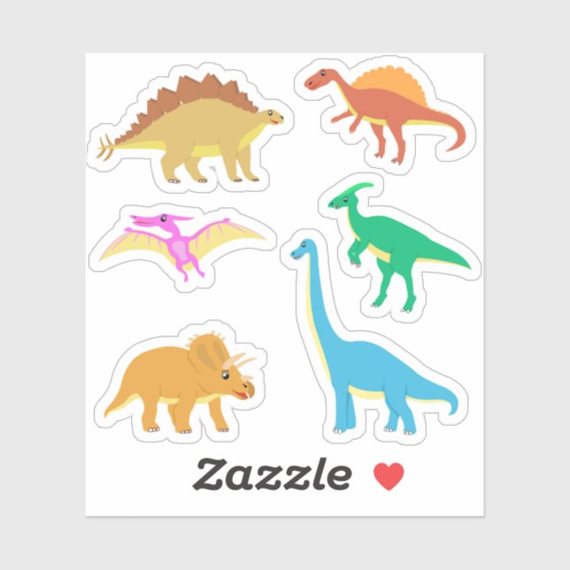 Sticker Dinosaure Joyeux (Feuille)