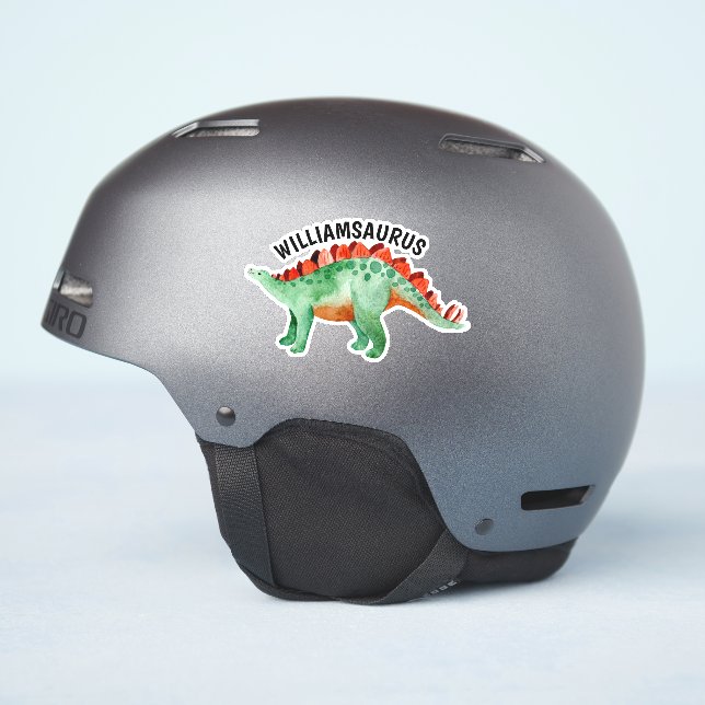 Sticker Dinosaure Nom personnalisé Drôle (Côté casque)
