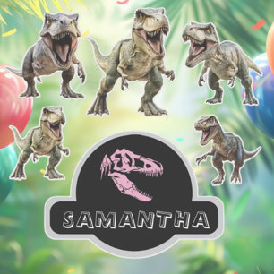 Sticker Dinosaure Roar avec excitation