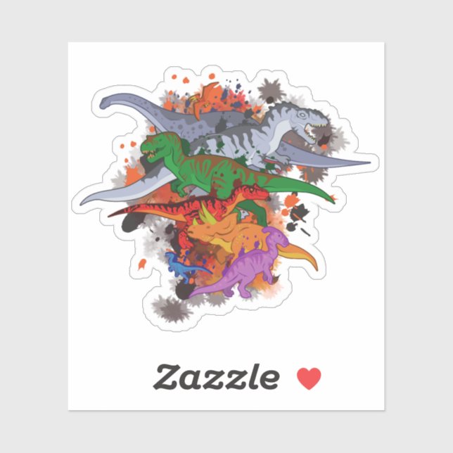 Sticker Dinosaures (Feuille)