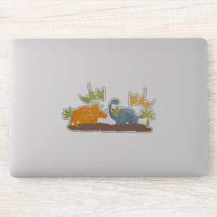 Sticker Dinosaures Mignons Faune Préhistorique