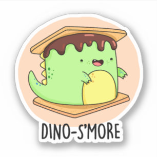 Sticker Dinosmore Funny Dinosaur Pun