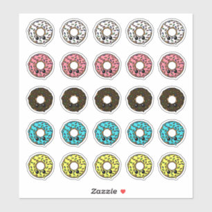 Sticker Dinuts avec différents Frostings et arrosages