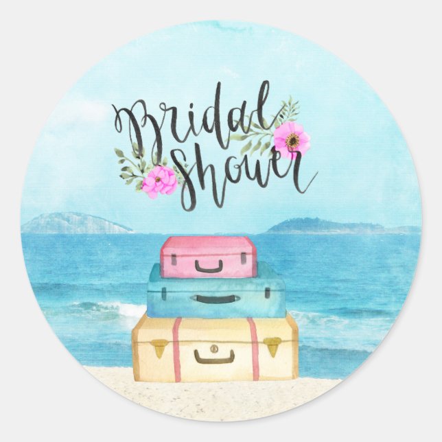 Sticker d'invitation pour une nuptiale en lune de  (Devant)