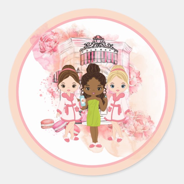 Sticker d'invitation Spa afro-américain (Devant)