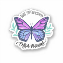 Sticker - Dios está haciendo cosas nuevas mariposa