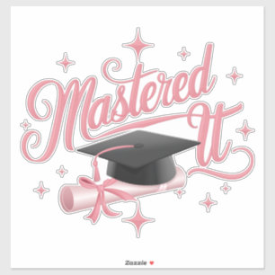 Sticker Diplômé Cursus de Master Diplômé MBA Diplôme