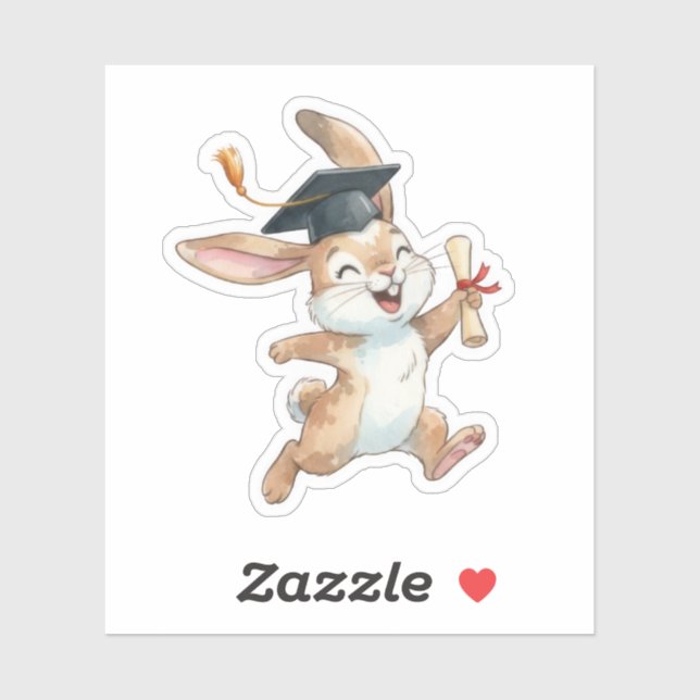 Sticker Diplôme de Lapin (Feuille)